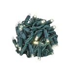 Twinkling Coaxial 50 LED Warm White 6" Spacing Green Wire