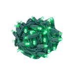 Twinkling Coaxial 50 LED Green 6" Spacing Green Wire