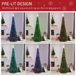 4' RGB Color Changing Dancing Pop-Up Christmas Tree w Remote