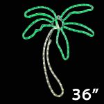 36" Palm Tree LED Rope Light Motif 