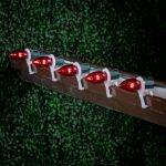 Red Smooth Glass C9 LED Bulbs - 25k