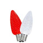 Red/Pure White C9 LED Replacement Bulbs 25 Pack