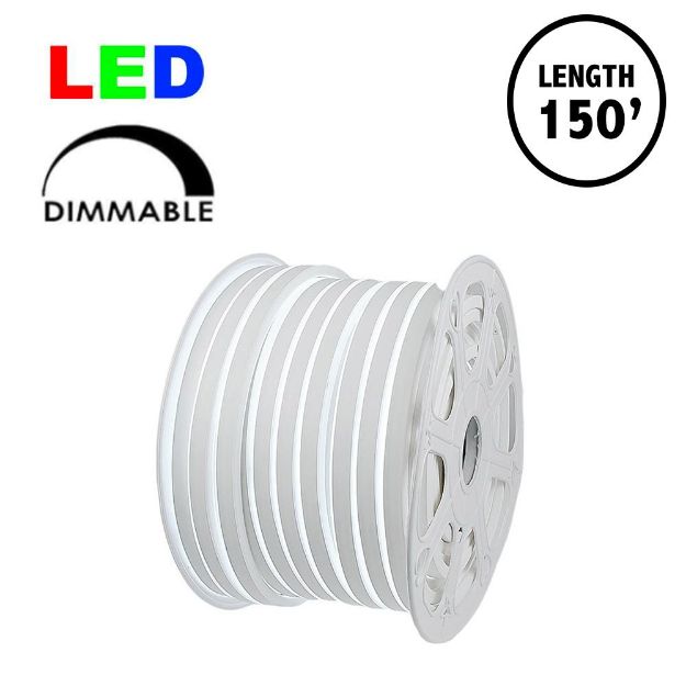 150 Ft Pure White LED Mini Neon Flex Rope Light Spool 120 Volt