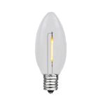 Warm White C9 LED Plastic Filament Replacement Bulbs 25 Pack 