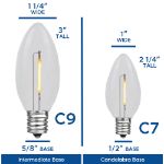 C7 - Yellow - Glass LED Replacement Bulbs - 25 Pack